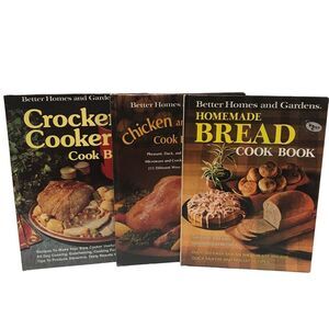 Better homes and Gardens vintage cookbook lot of 3 Crockery Bread Chicken recipe